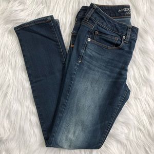 American Eagle faded skinny jeans